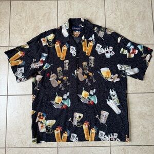 Fivecrown Easy Livin Original Retro Cocktail Hawaiian Shirt 🍹🍸🥃🍍